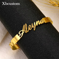 Custom Letters Name Bangle Bracelet