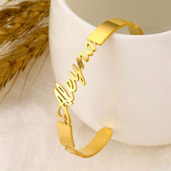 Custom Letters Name Bangle Bracelet