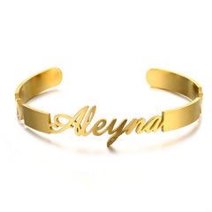 Custom Letters Name Bangle Bracelet